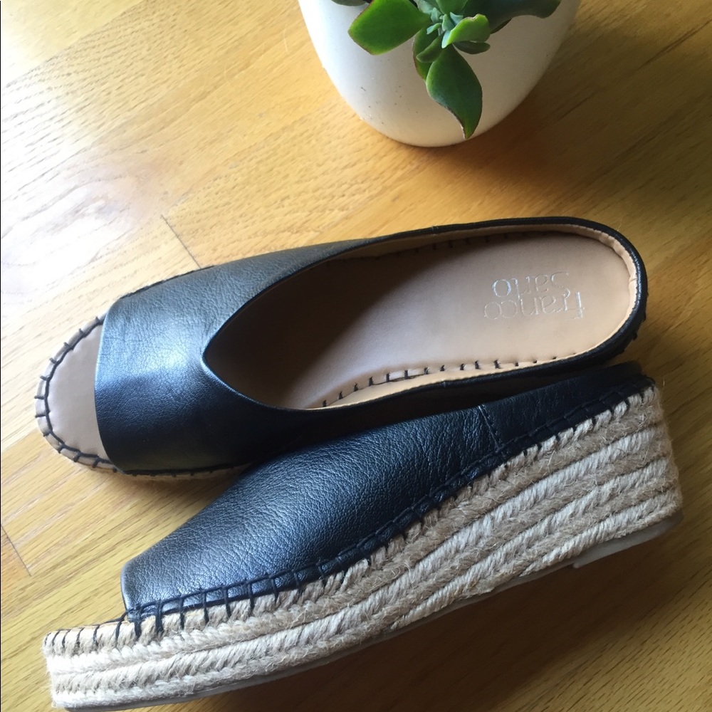 Franco Sarto Wedge Espadrille Slide Sandals